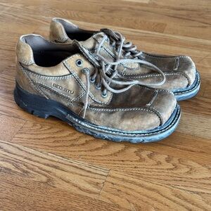 BED|STU Men's Tan Leather Shoes in need of leather care and cleaning